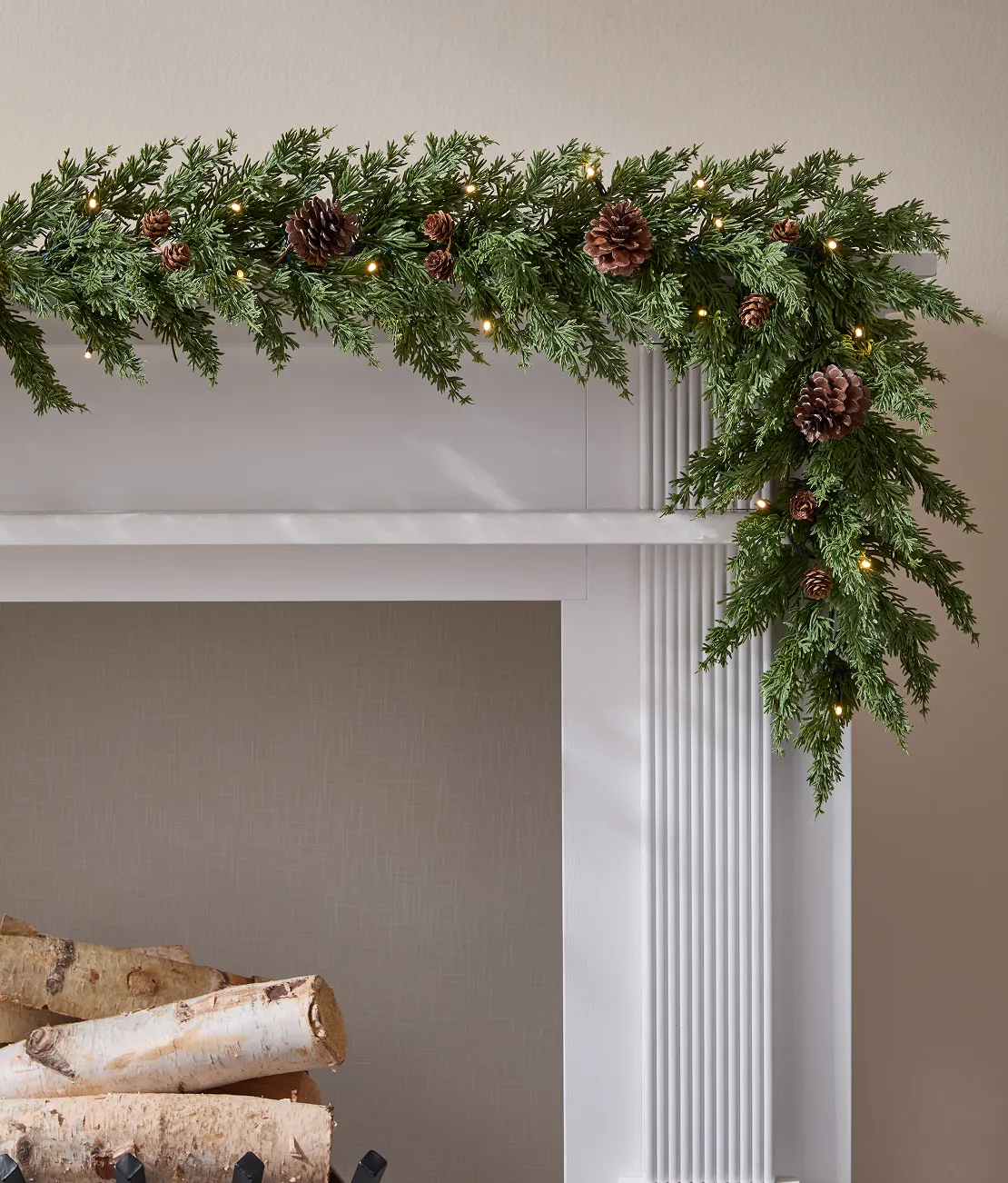 Real-Feel® Cypress and Pinecone Splendor Garland